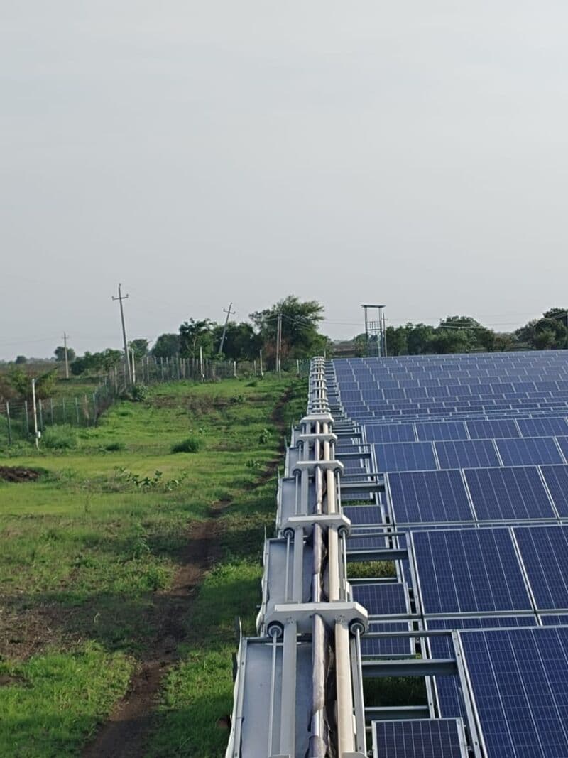 Taypro autonomous solar panel cleaning robot — waterless utility-scale cleaning