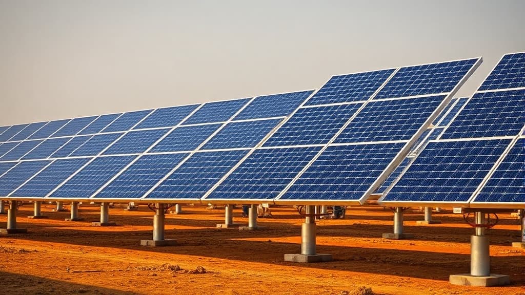 Optimizing Best PV Panels Commissioning: Robot Integration Checklists — utility-scale solar plant in India illustrating best pv panels