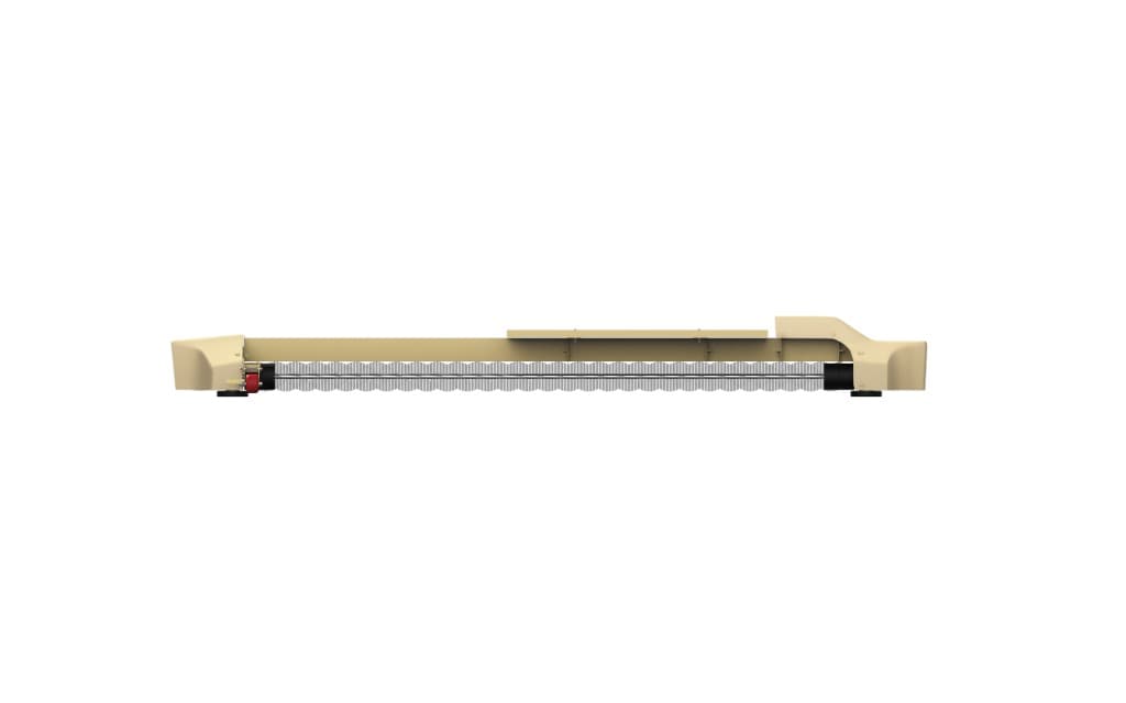 Taypro NYUMA-X side profile showing module-frame travel rails and end housings