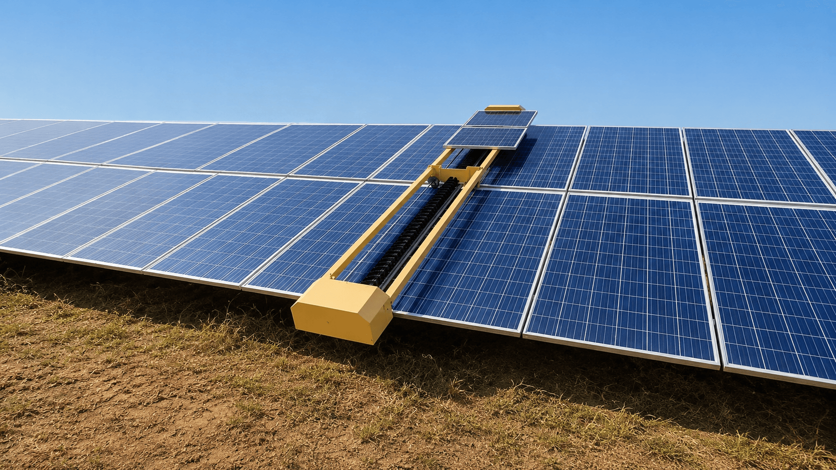 334 MW , Devikot Jaisalmer , solar panel cleaning robot project, 334 MW Capacity · Rajasthan, India · Automatic · U...