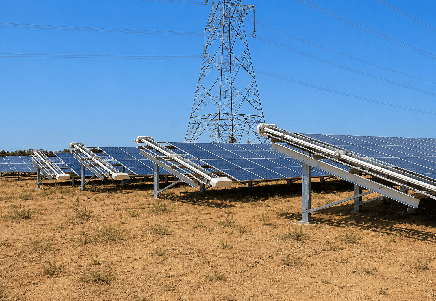 Sungazing Solar Plant, India | 2.5 MW Waterless Robotic Solar Panel Cleaning Case Study Sungazing Solar Plant, India | 2.5 MW Waterless Robotic Solar Panel Cleaning Case Study, solar panel cleaning robot project, 2.5 MW · Ground Mount · 0 auto robots · 5 semi-aut...
