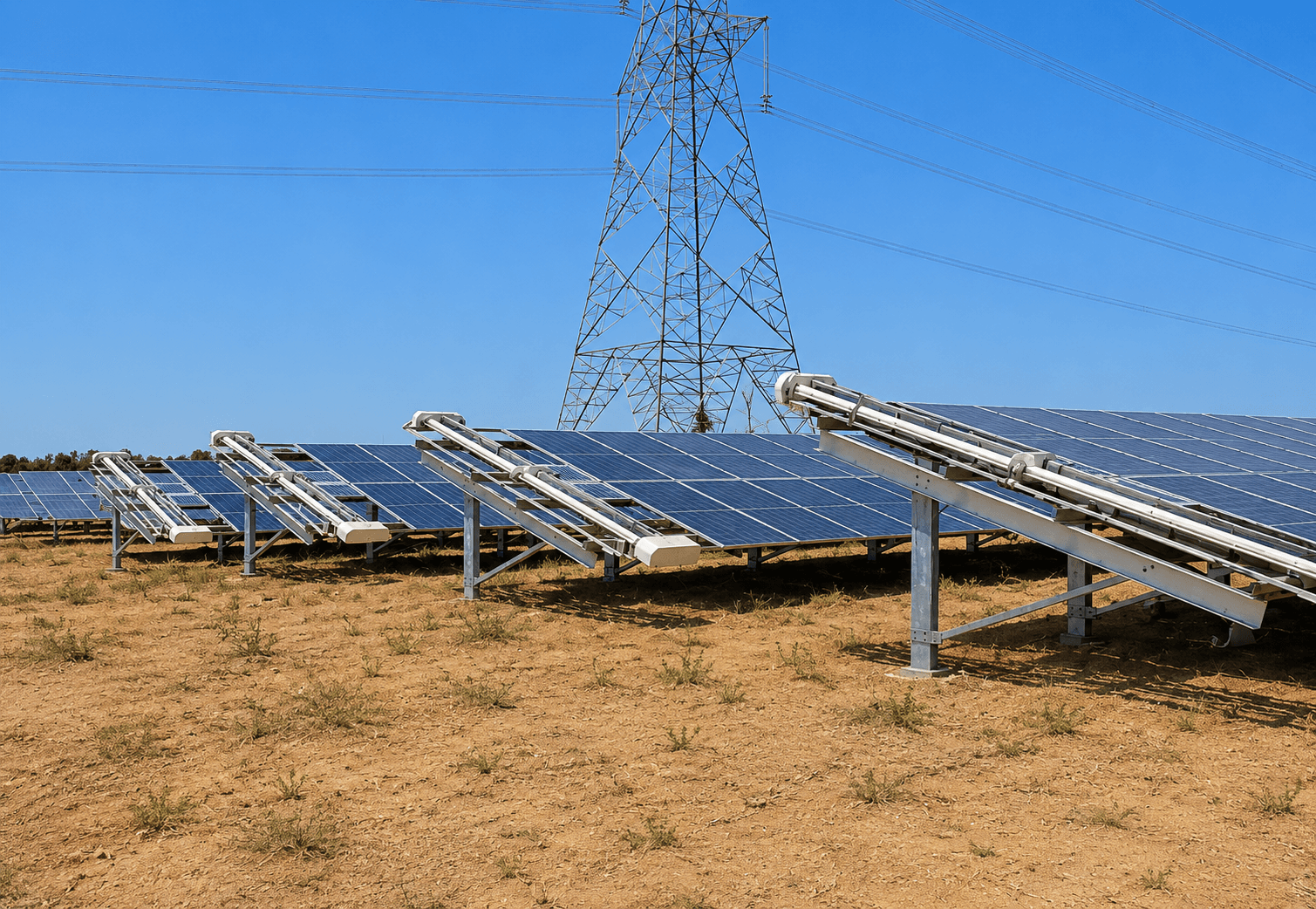 Sungazing Solar Plant, India | 2.5 MW Waterless Robotic Solar Panel Cleaning Case Study Sungazing Solar Plant, India | 2.5 MW Waterless Robotic Solar Panel Cleaning Case Study, solar panel cleaning robot project, 2.5 MW · Ground Mount · 0 auto robots · 5 semi-aut...