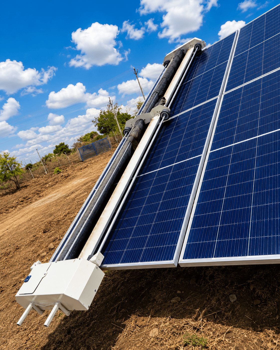 Ahmadnagar- Balwandi – 10 MW, solar panel cleaning robot project, 10 MW · Maharashtra · Ground Mount · 0 auto robots...