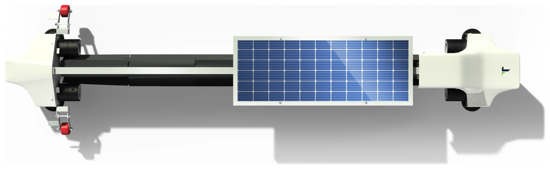 Taypro GLYDE-X ट्रैकर रोबोट solar panel cleaning robot for single-axis trackers