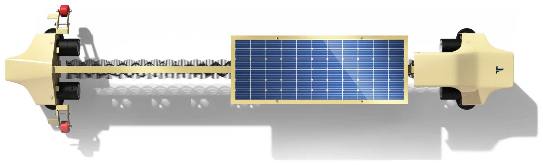 Taypro NYUMA-X ट्रैकर रोबोट PBT solar panel cleaning robot for single-axis trackers