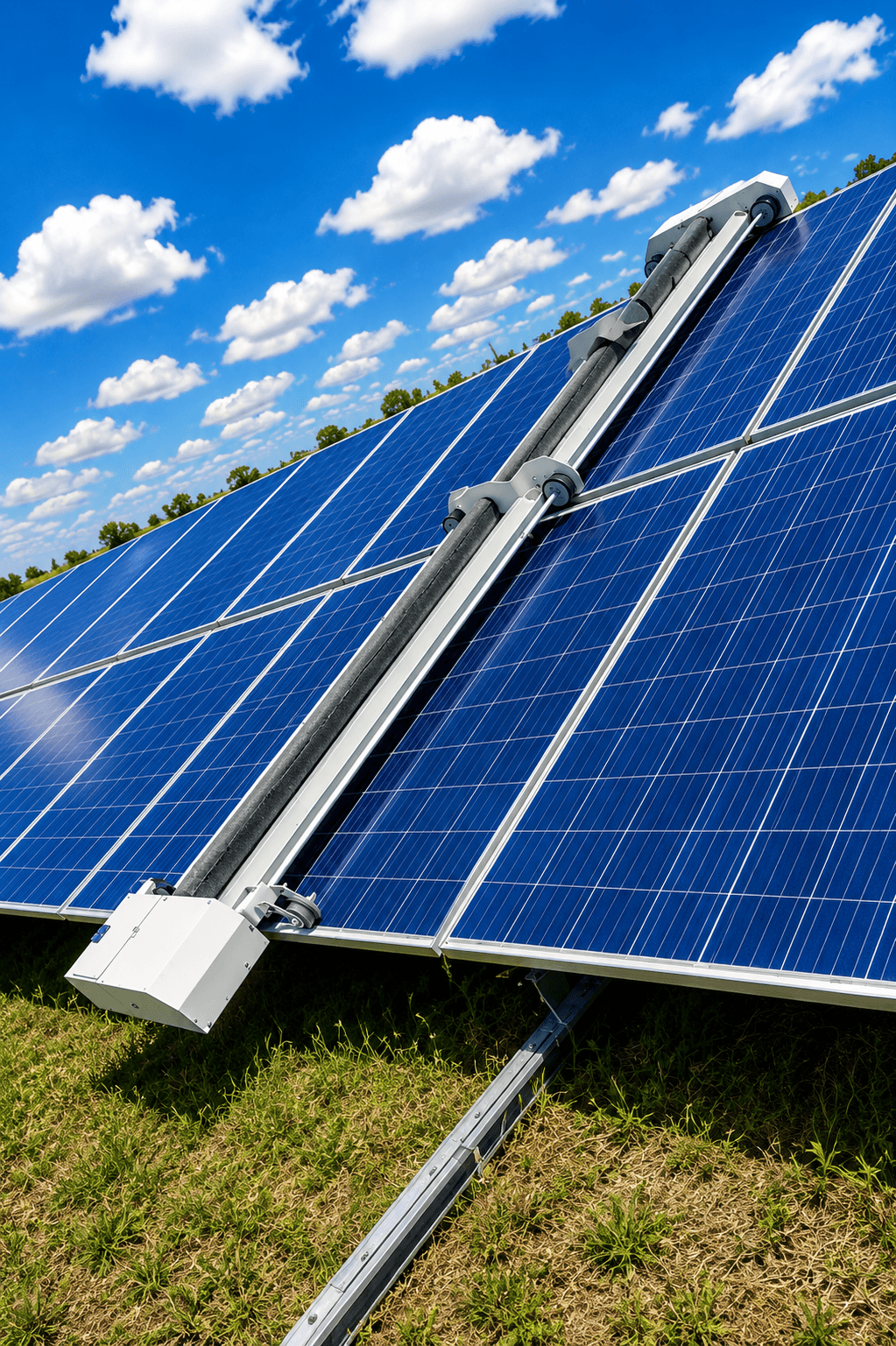 Ahmadnagar–Shirapur Solar Plant Case Study: 5 MW Waterless Robotic Solar Cleaning Project in Maharashtra , solar panel cleaning robot project, 5 MW · Maharashtra · Ground Mount · 0 auto robots ...
