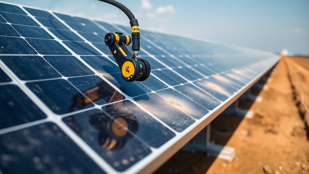 Pv Modules: Methods, Costs, and Robot Options Compared, inline view of utility-scale solar operations in India related to pv modules