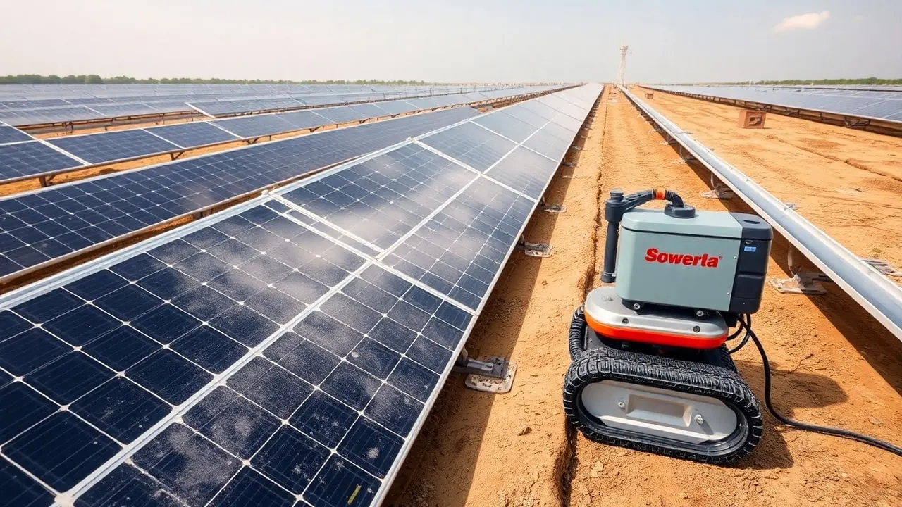 Bihar Solar Panel Maintenance and Cleaning Programs, inline view of utility-scale solar operations in India related to bihar panel maintenance cleaning programs