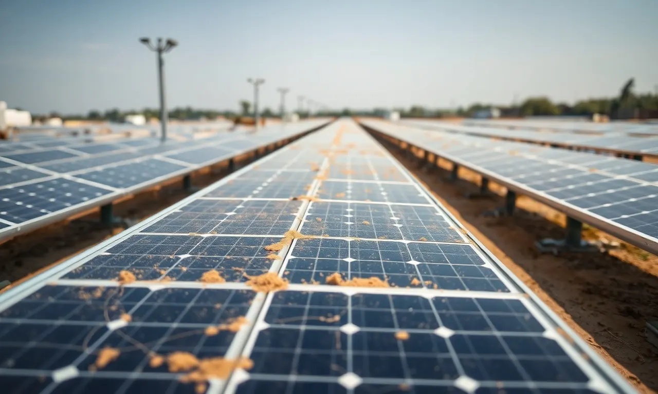 Floating Solar Panel Cleaning Challenges for Indian Reservoir Projects, inline view of utility-scale solar operations in India related to floating panel cleaning challenges reservoir projects