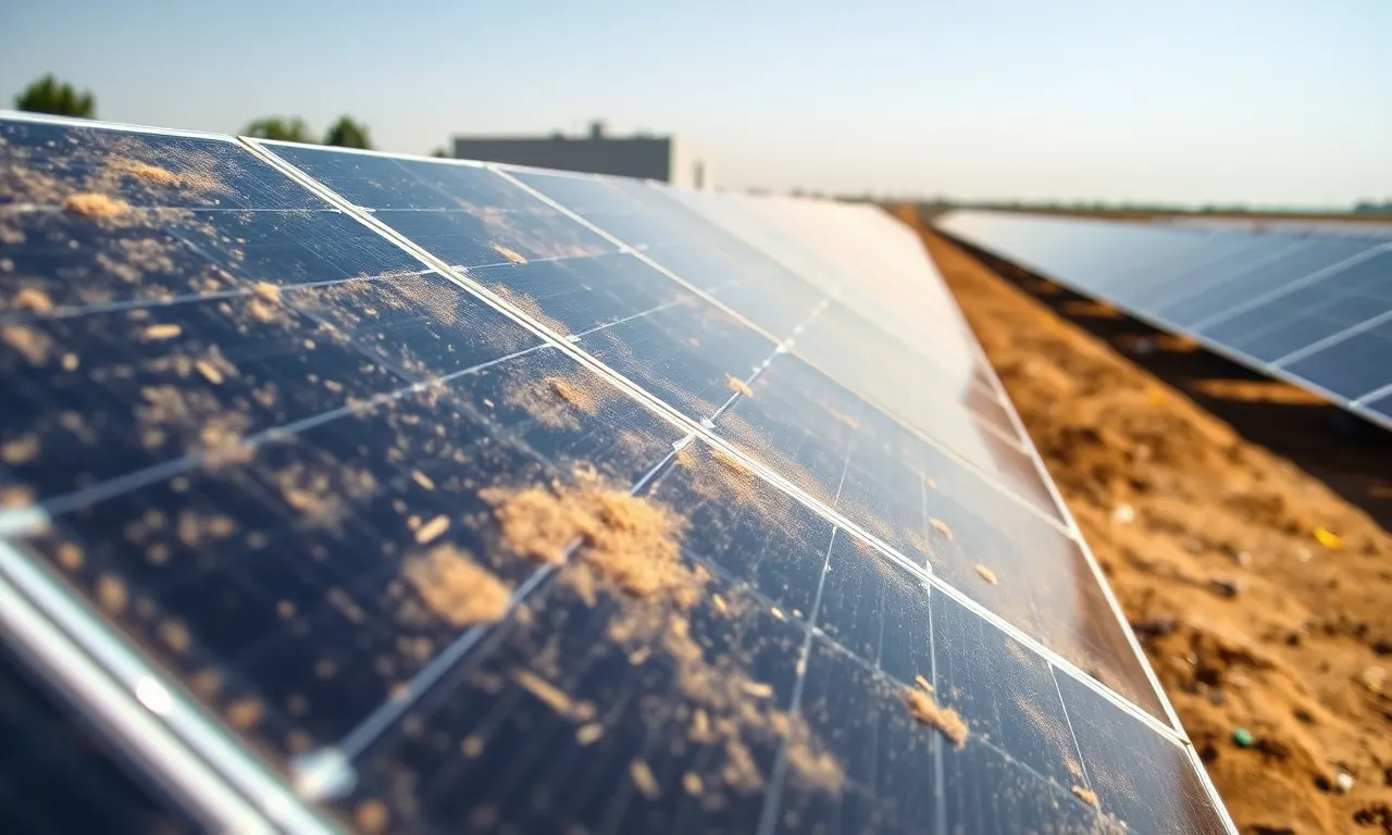 Dust Composition Analysis: Region-Wise Soiling Chemistry in India, inline view of utility-scale solar operations in India related to dust composition analysis region wise soiling
