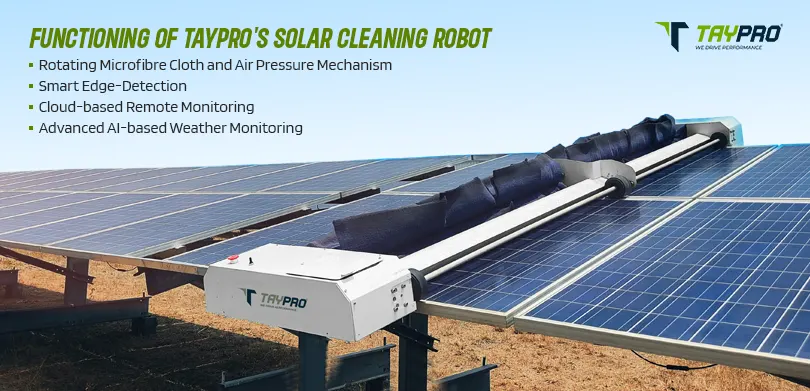 How Does A Solar Panel Cleaning Robot Work - Functioning Of Taypro's Solar Cleaning Robot